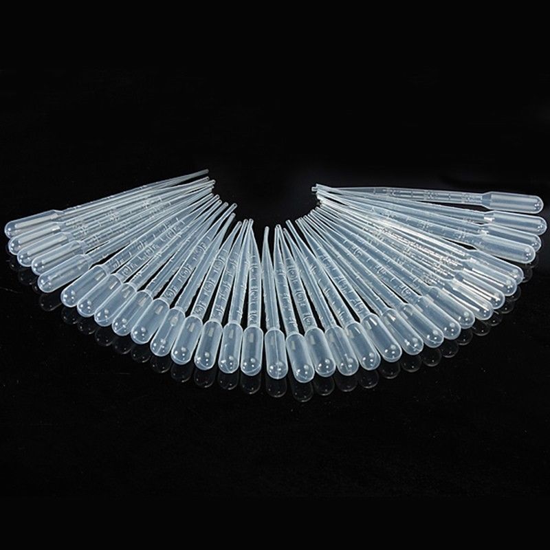 10/30/50/100x 1/2/3/5/10ml Plastic Disposable Eye Dropper Transfer Oils Pipettes