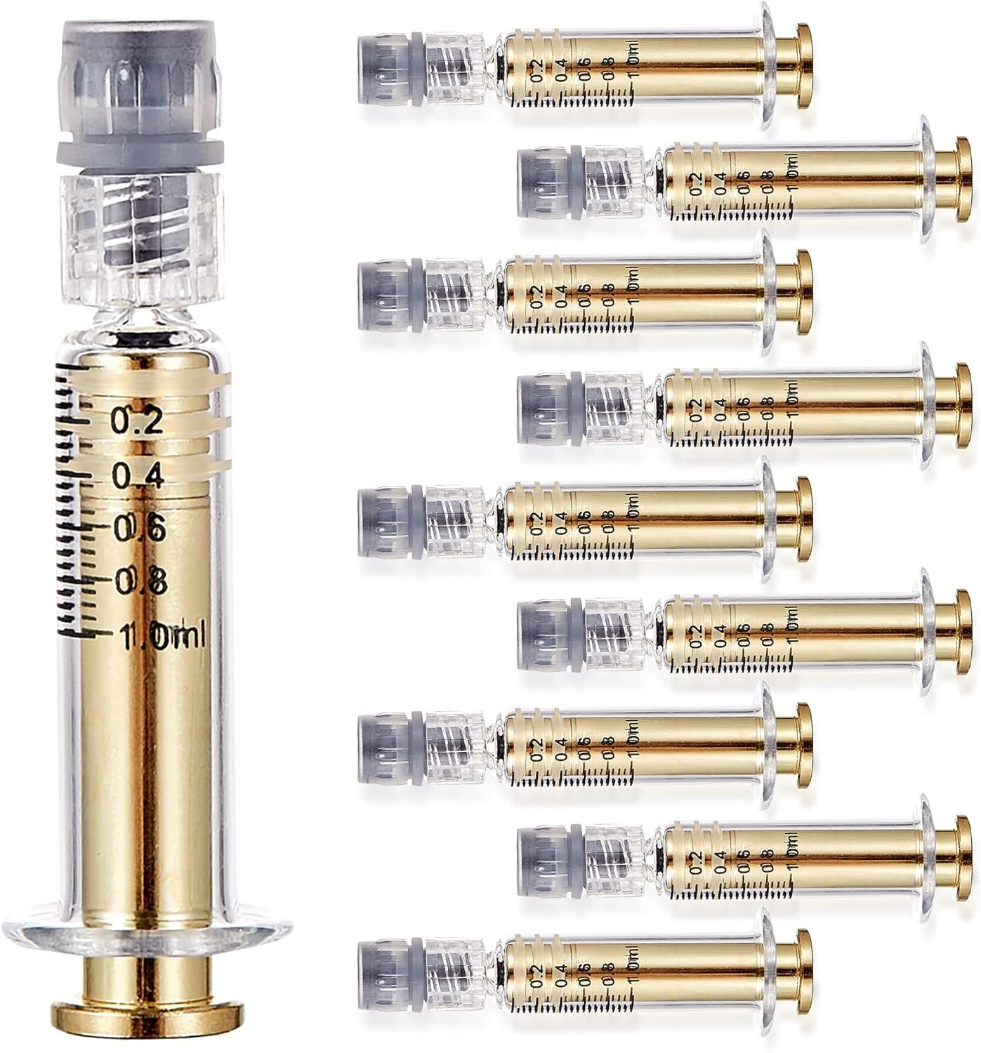 1ML Borosilicate Glass Syringe With Luer Lock Accurate Measuring for Liquid Glue