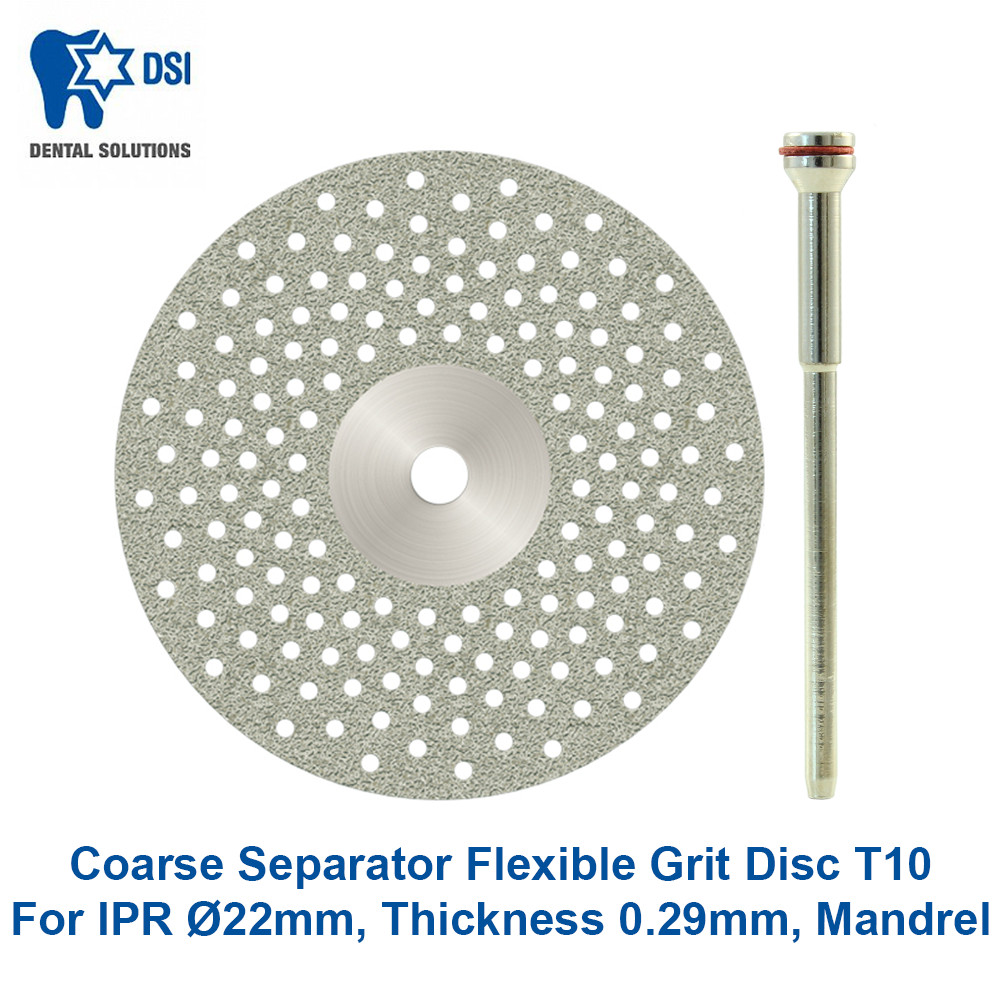 DSI Flexible Diamond Separator IPR Disk Ø22mm Double Sided Coarse Thick 0.29mm