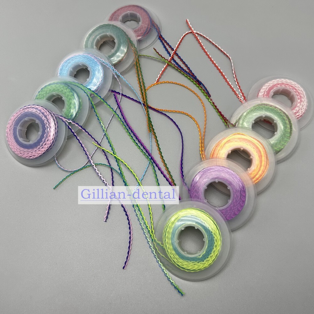 Dental Orthodontic Elastic Ultra Power Chains Rubber Band For Braces 2 Colors