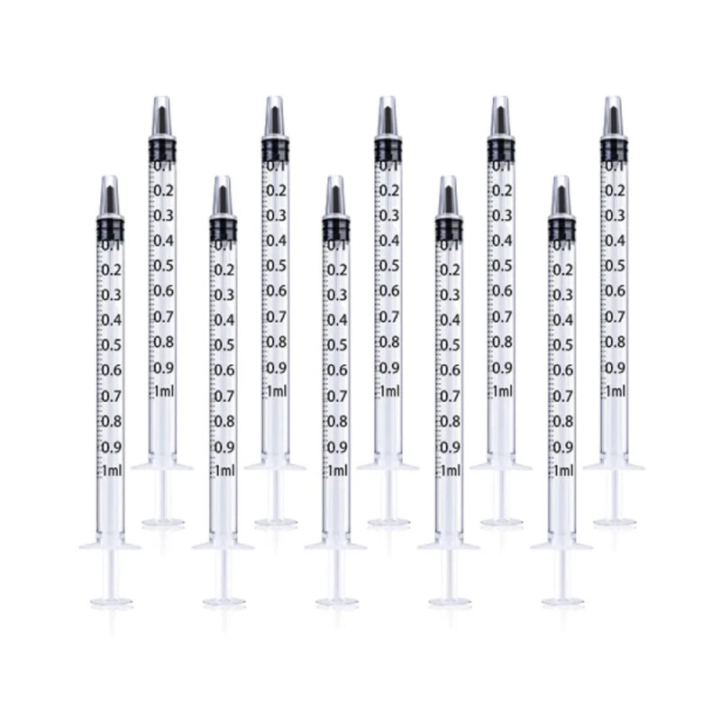 2-20Pcs 1ml-10ml Plastic Reusable Nutrient Hydroponics Syringe For Measuring