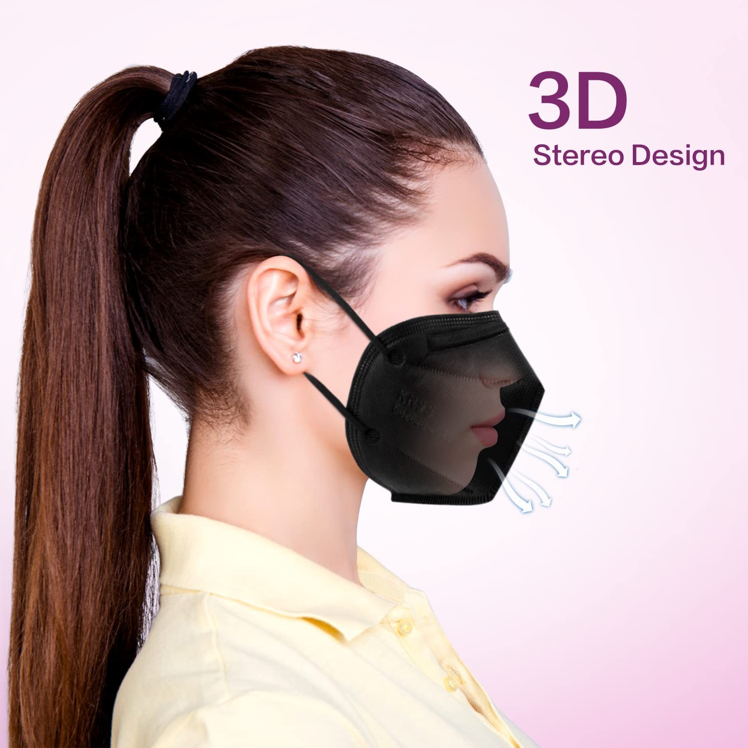 KN95 Face Mask 50 Pack, Disposable Respirator Masks, 5 Layer Design Safety Ma…