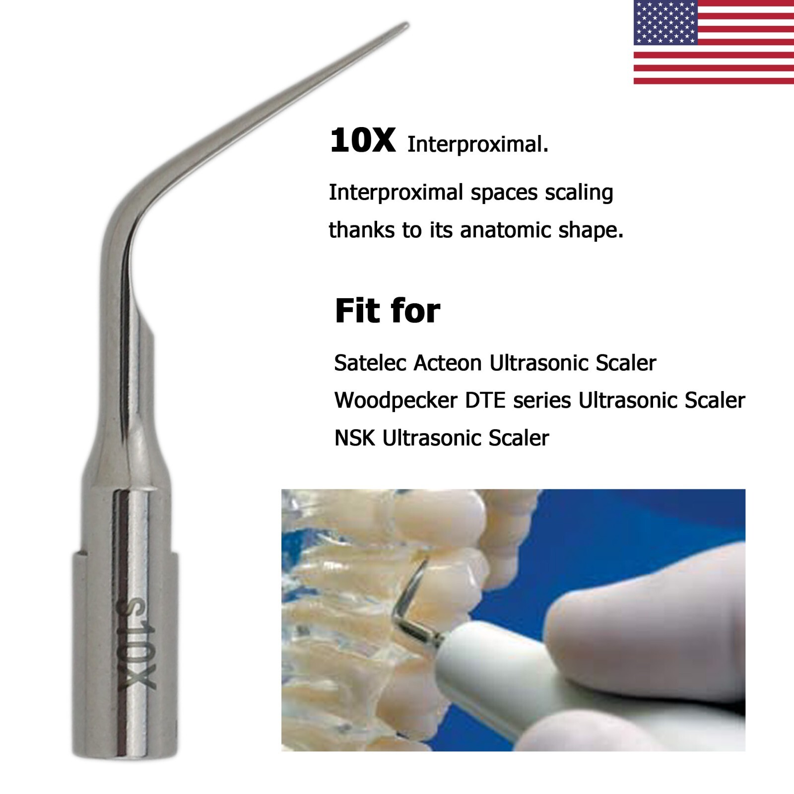 Dental Ultrasonic Piezo Scaler ACTEON Newtron P5 LED Handpiece Satelec Tips H3