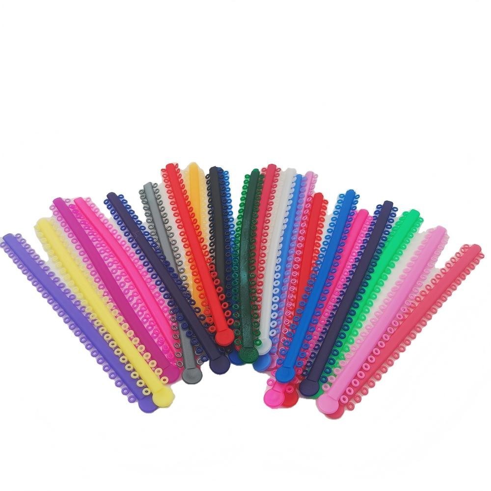 Dental Orthodontic Elastic Rubber Bands Braces Ligature Ties Single/Double Color