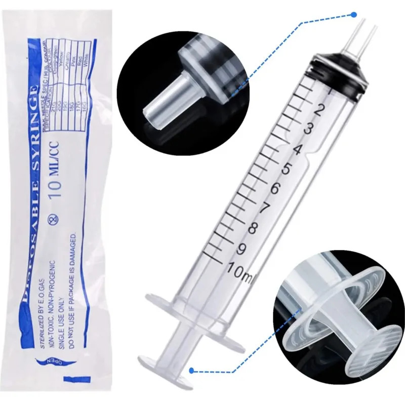 Plastic Syringes 10Ml without Needle Glue Nutrient Measuring Industrial Veterina