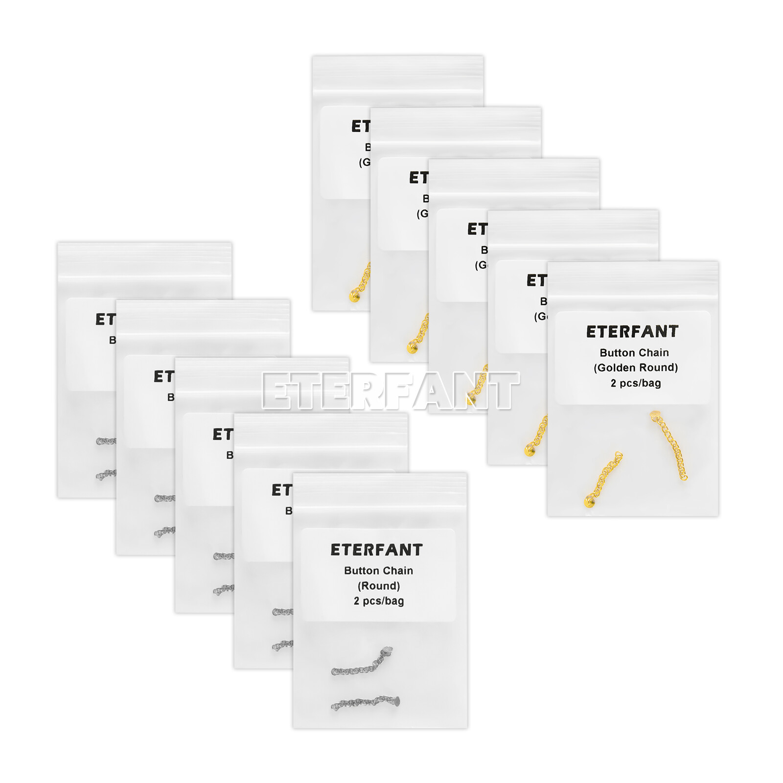 ETERFANT Dental Ortho Lingual Buttons Round/Rectangular/Button Chains Bondable