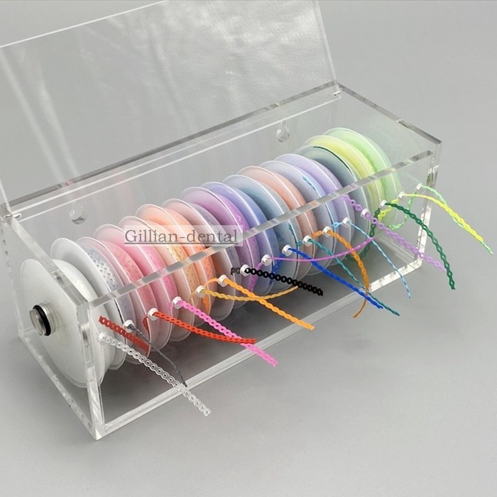 Dental Orthdontic Power Chain Storage Box Elastic Chains Dispenser Case Holder