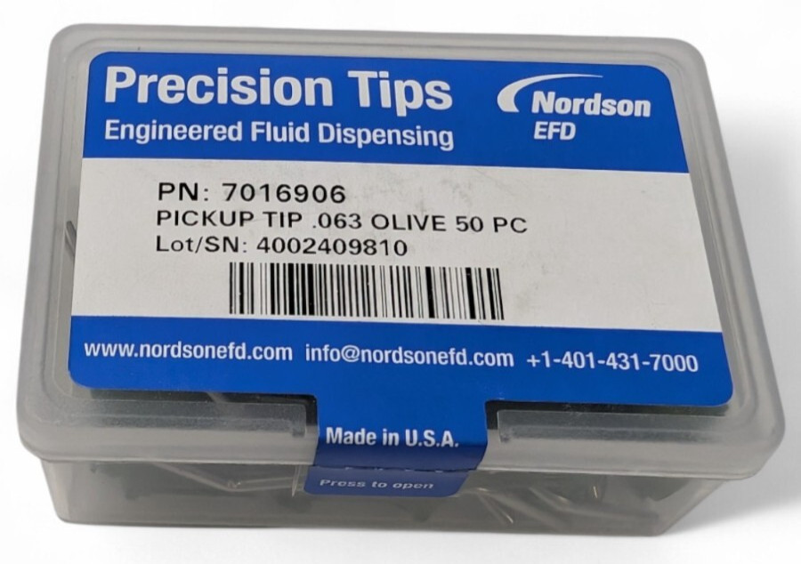 Nordson EFD 7016906 Dispensing Needle Tip 45-Deg 14GA 1.5″ L Olive SS 50/Box
