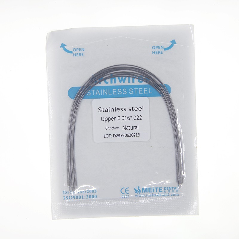 100Pc Dental Ortho S.S Arch Wire Round Rectangular Stainless Steel Wires Natural