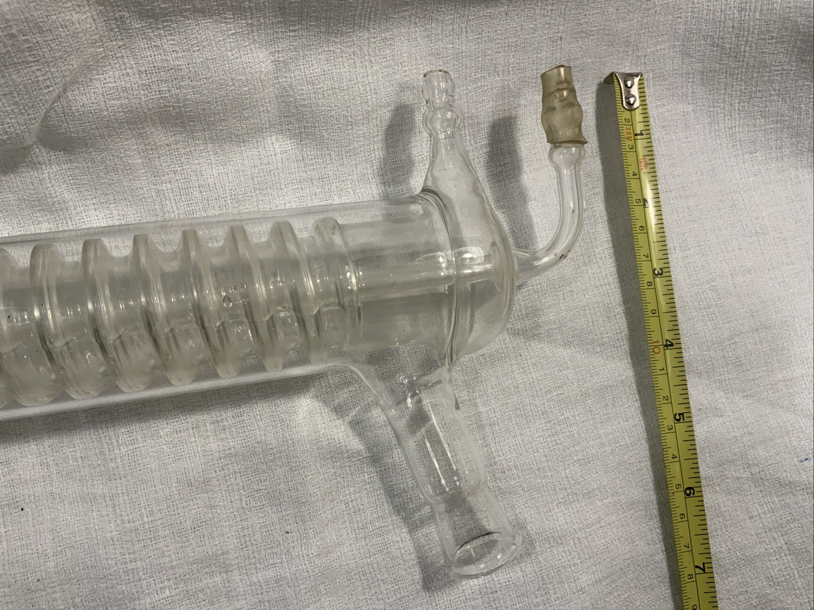 Corning Pyrex Glass Freidrich Condenser 45/50 Lower Joint Laboratory Clear Glass