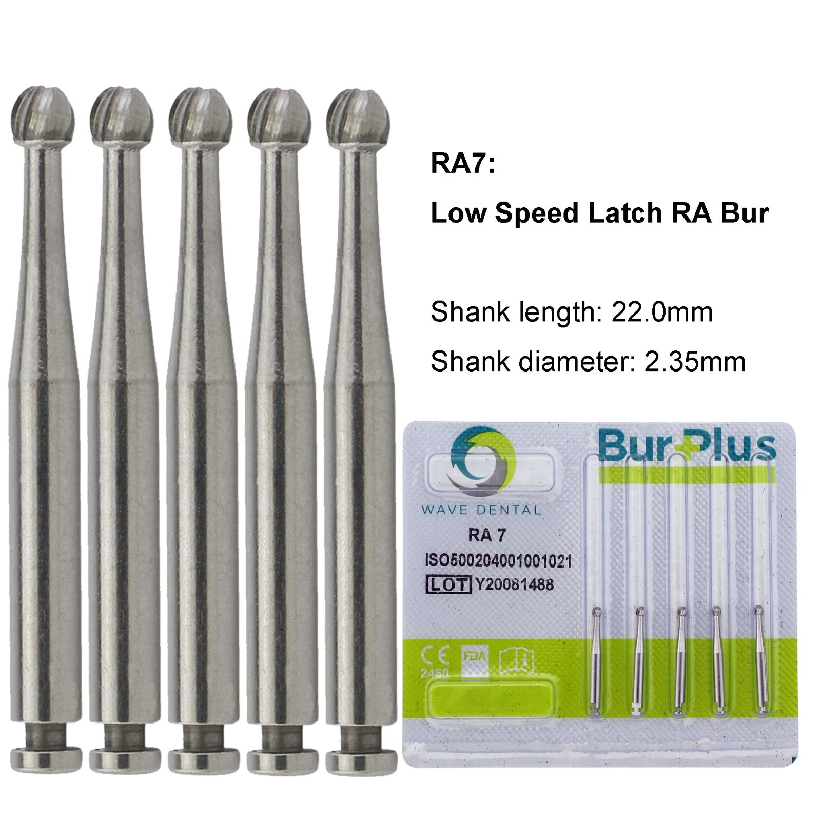 WAVE Dental Carbide Round Bur Slow Speed Latch RA 4 6 8 2 3 / HP 1/4 1/2 2 4 6 8