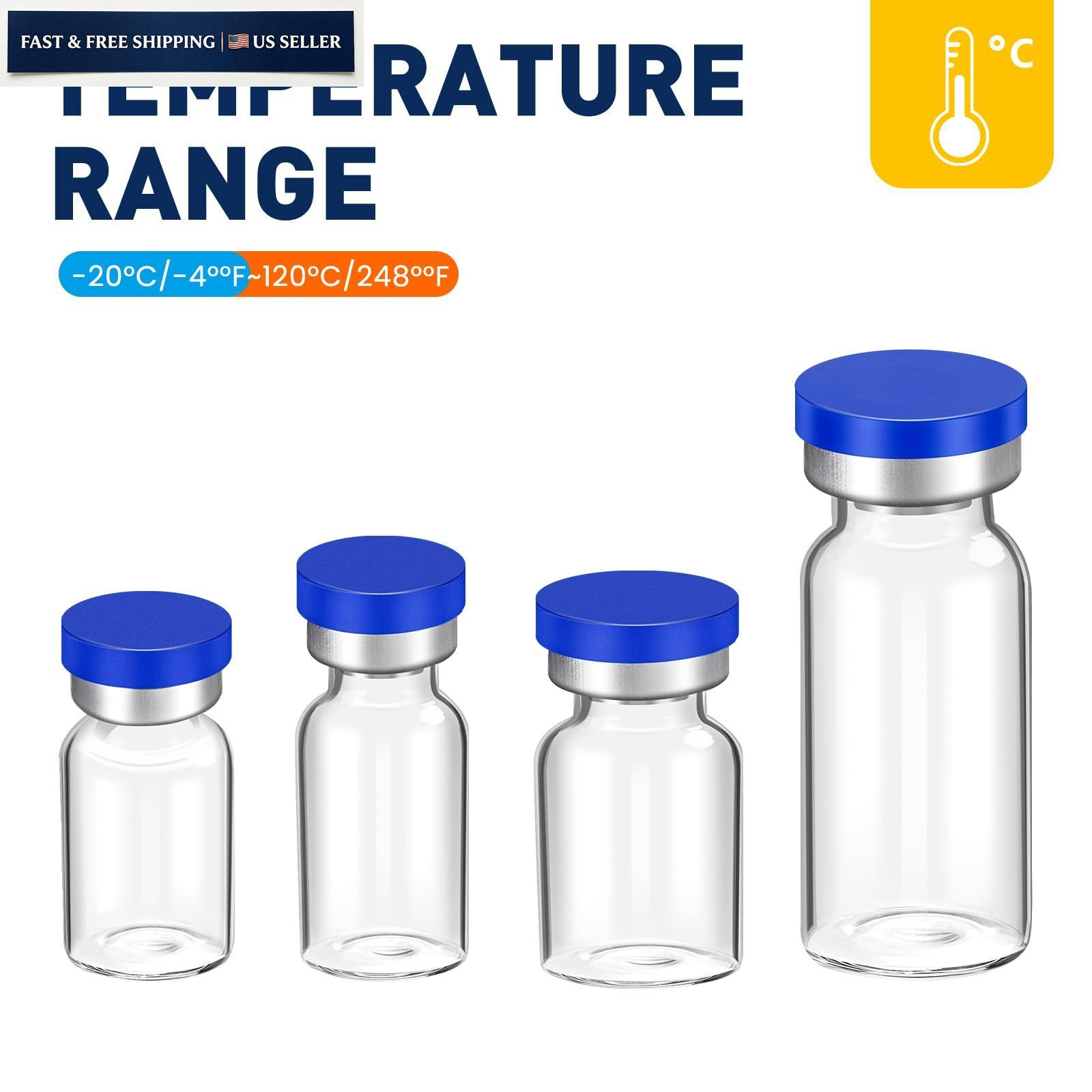 10ml Sterile Vials with Self Healing Injection Port and Sealing Cap, 10ML-20P