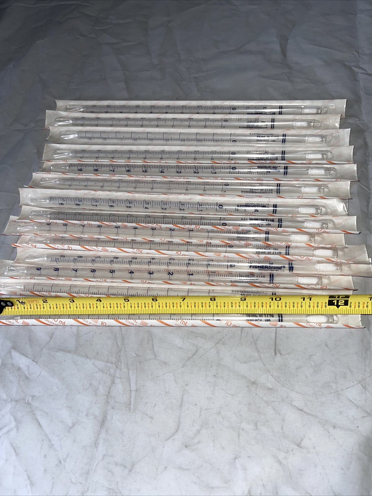 LOT of 40 NEW 10mL 1/10mL Serological Pipets FISHERBRAND