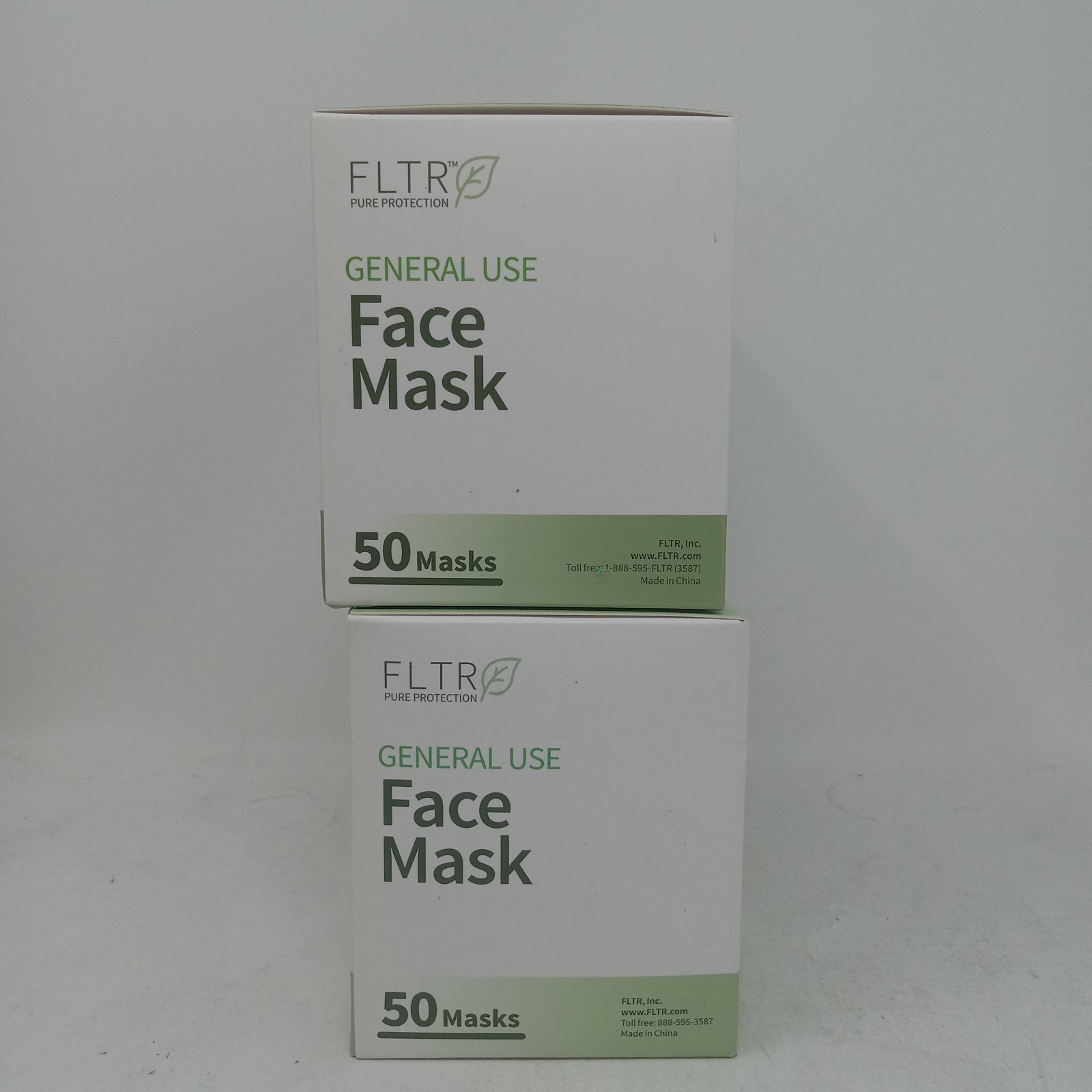 Face Mask FLTR General Use (Lot Of 2) 50 Ct. Each 3 Layer Construction Blue