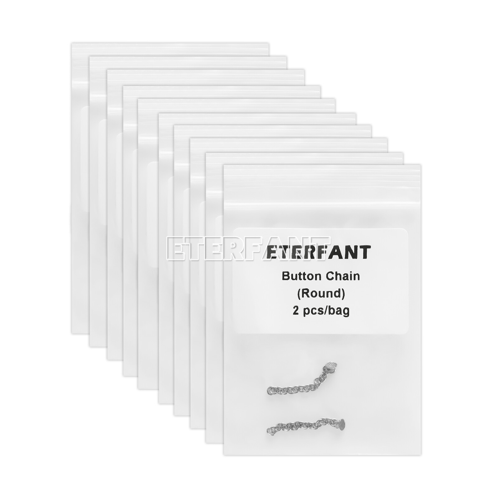 ETERFANT Dental Ortho Lingual Button Traiction Chains Round Plated Silver/Gold