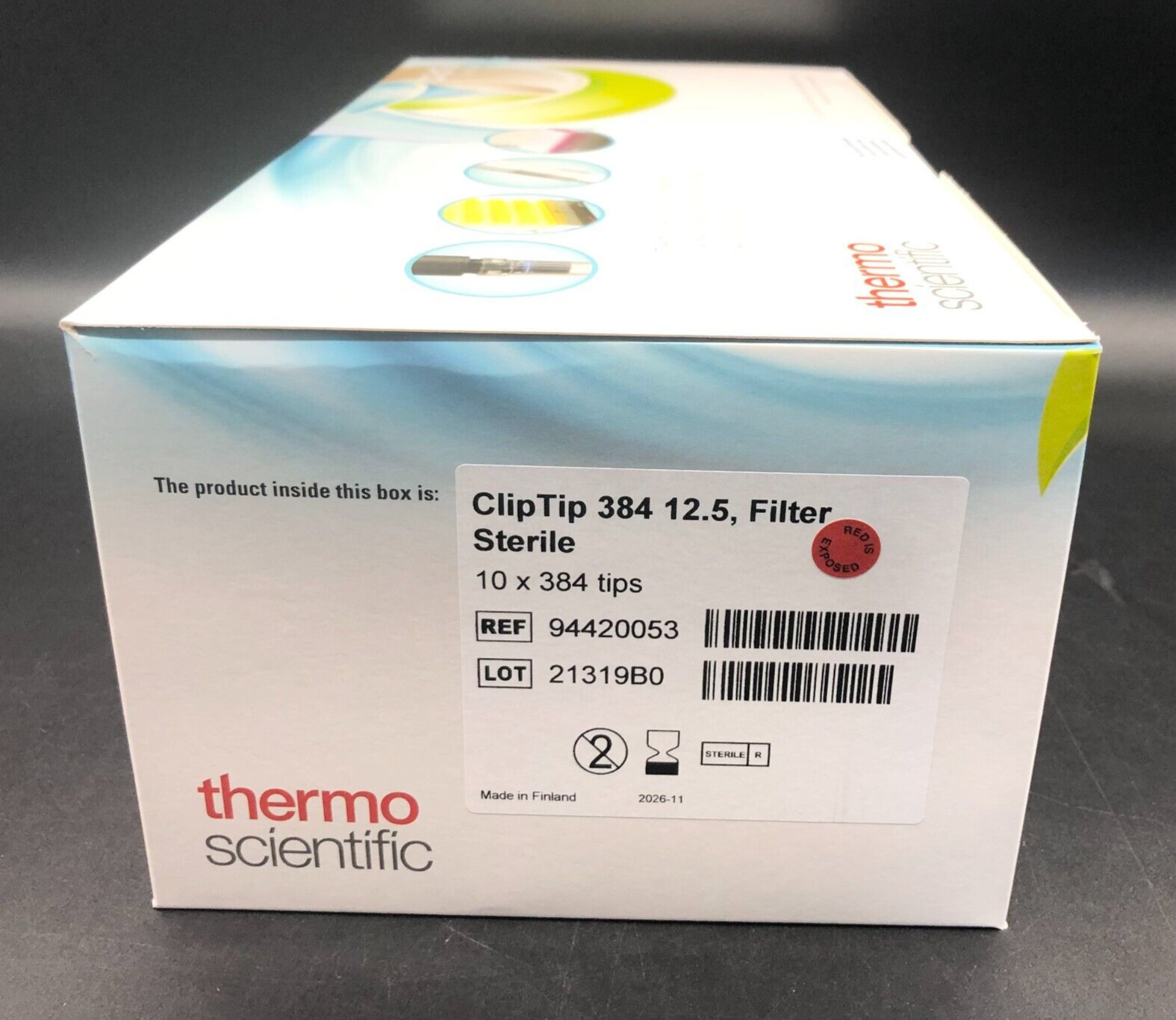 Thermo 94420053 ClipTip 384 12.5μL Filtered Sterile Pipette Tips (Qty=3,840)