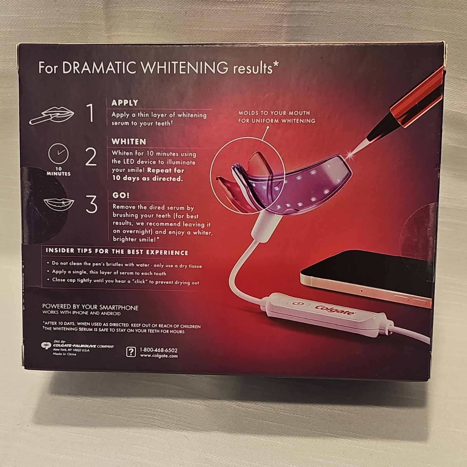 Colgate Optic White ComfortFit LED Teeth Whitening Kit for Cosmetology