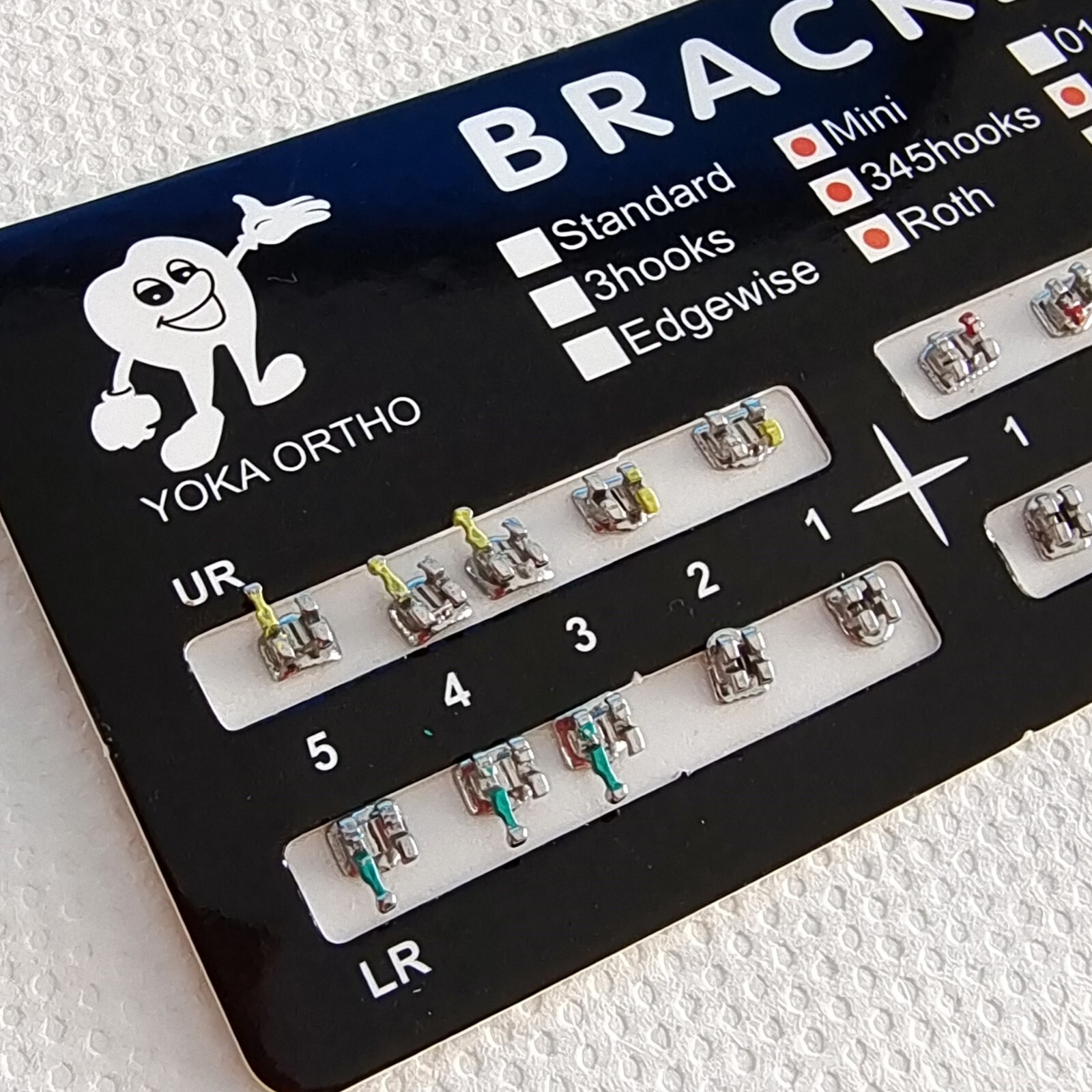 10 Packs Dental Orthodontic Metal Brackets Braces Mini Roth.022 Hooks 345