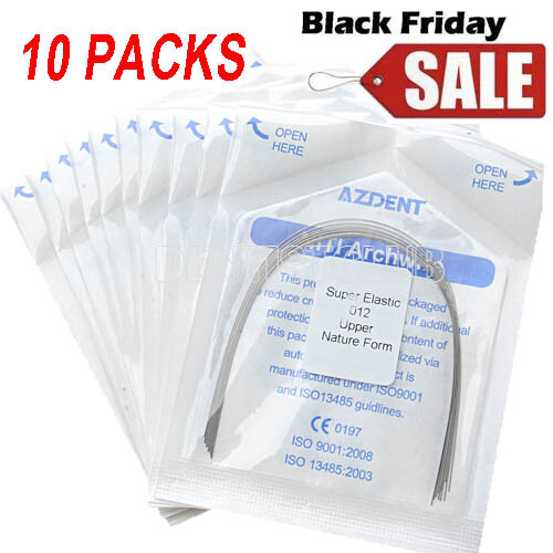 10X AZDENT Dental Orthodontic Super Elastic Niti Arch Wires Round Natural Form