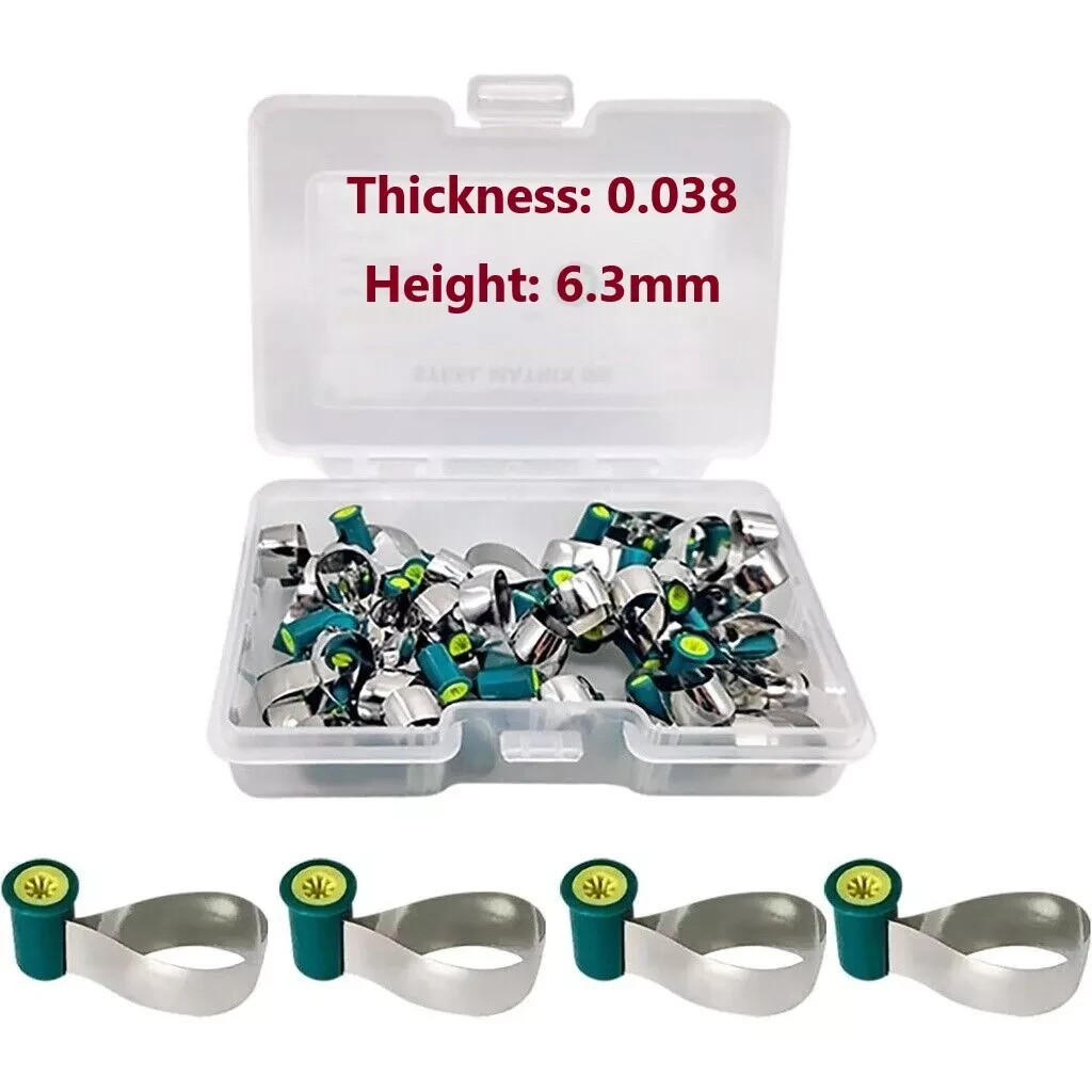 50 Pcs/Box Dental Anatomically Contoured Matrix Bands Matrices Reel Type Shaped