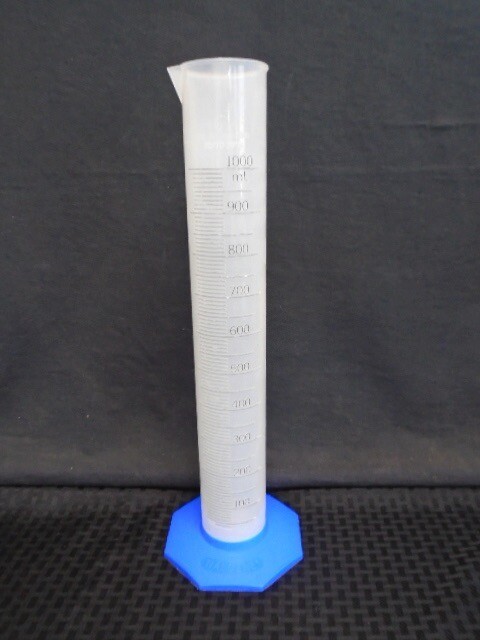 NALGENE Plastic Polypropylene 1000mL TC/TD Graduated Cylinder Hex Base 3662-1000