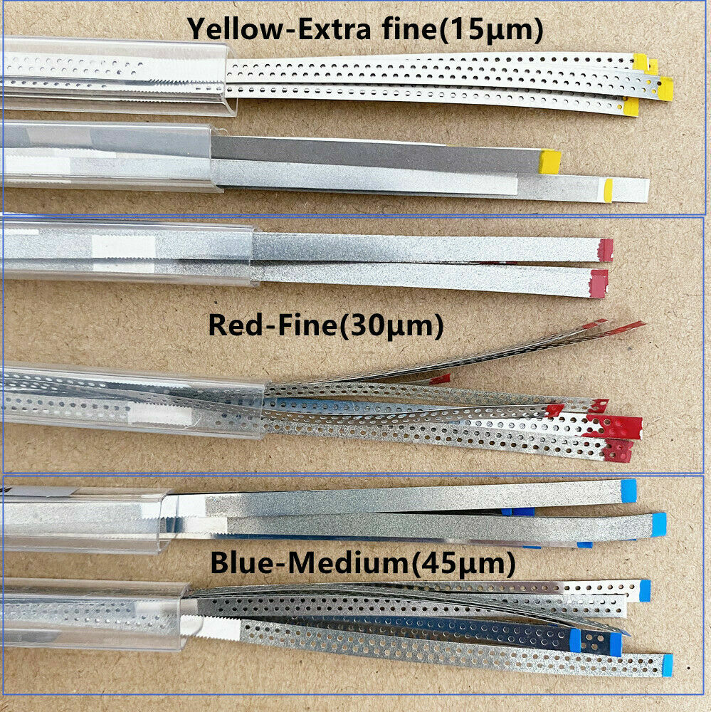 2~40Pcs Dental Teeth Polishing Finishing Strips Strip Stainless Sand Open Saw