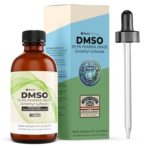 PureChemPros DMSO Pharmaceutical Grade 99.9% Pure (Dimethyl Sulfoxide) Low Od…