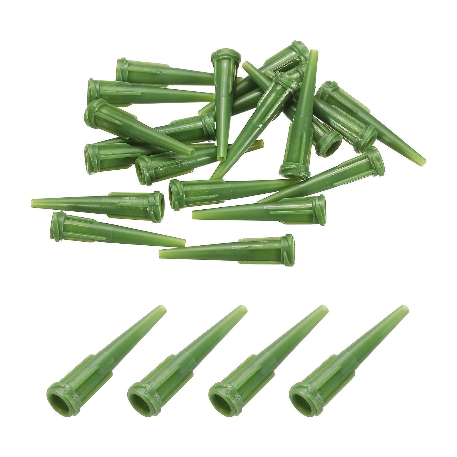 20pcs 14G 1.18″ Plastic Blunt Tip Tapered Dispensing Needle for Glue, Olive