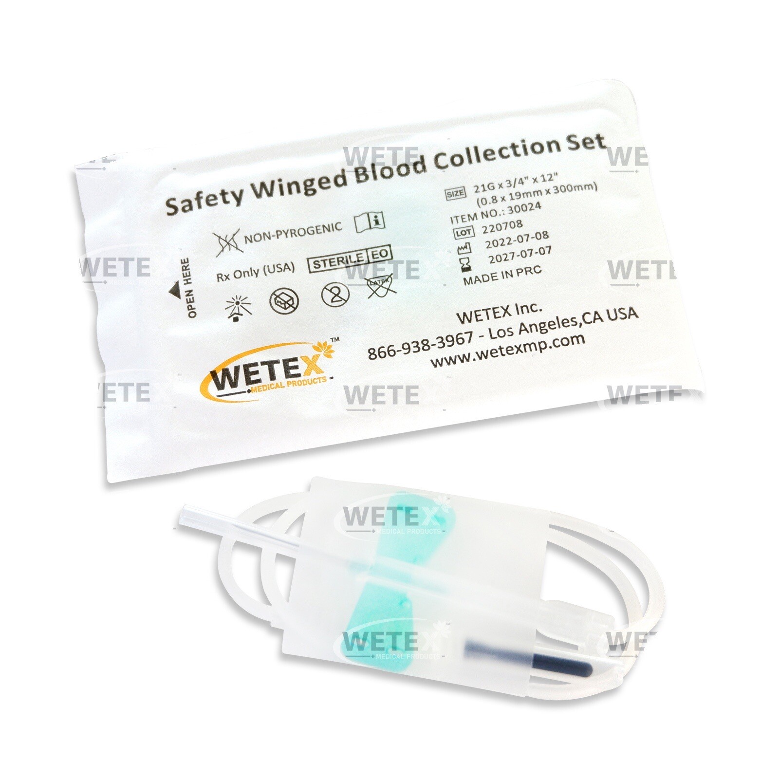 Safety Wing Blood Collection Set 21g, 11/2027