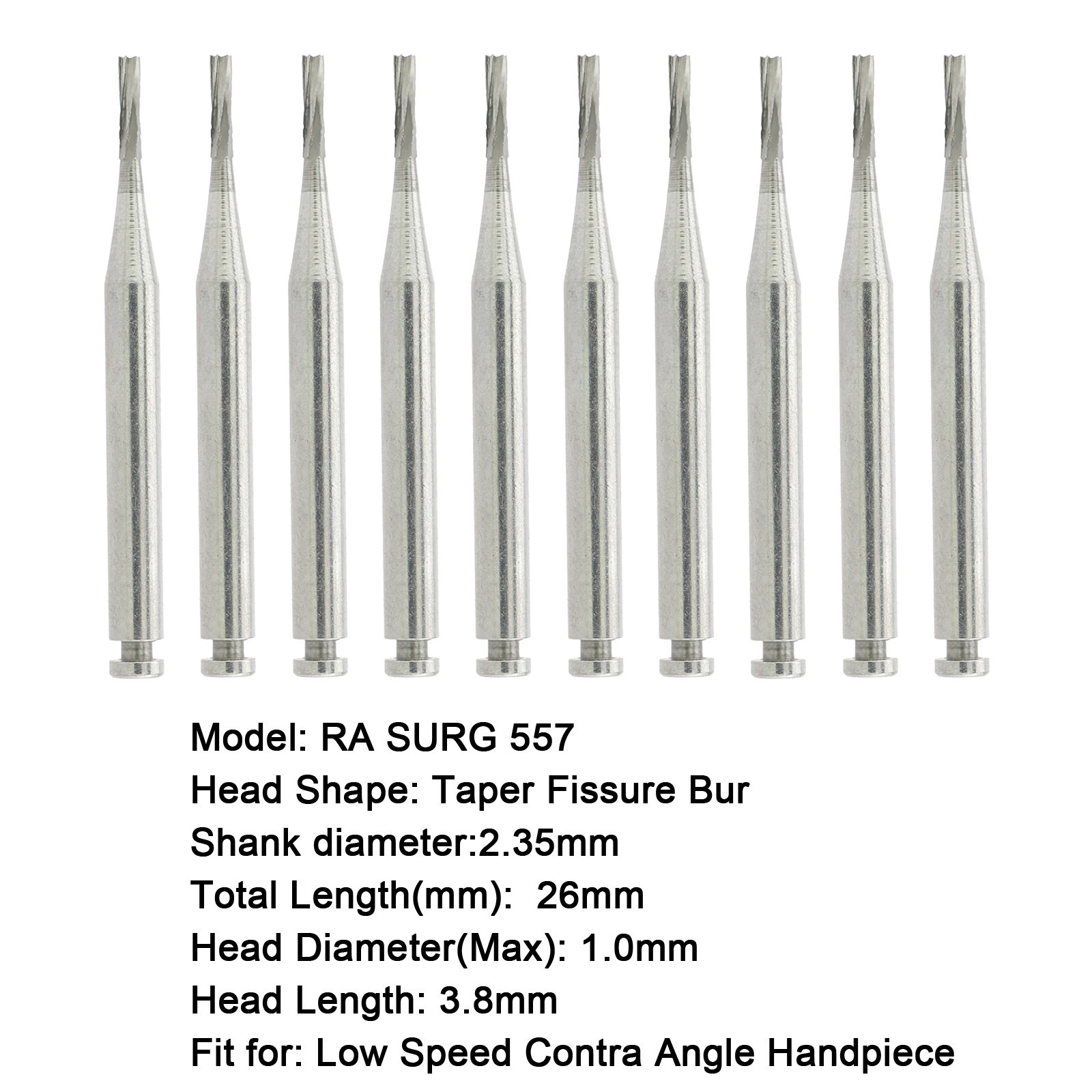 WAVE Dental Carbide Latch Burs Long Round Ball RA SURG Bur Contra Angle 22/26mm