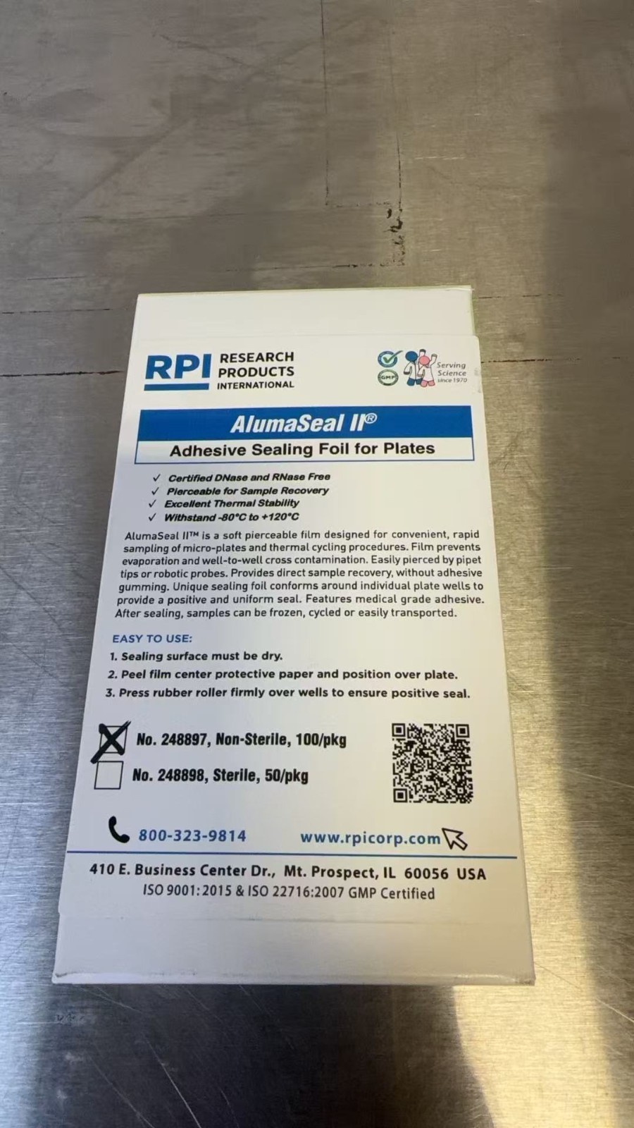AlumaSeal II 248897 Adhesive Aluminum Sealing Foil for PCR Plates