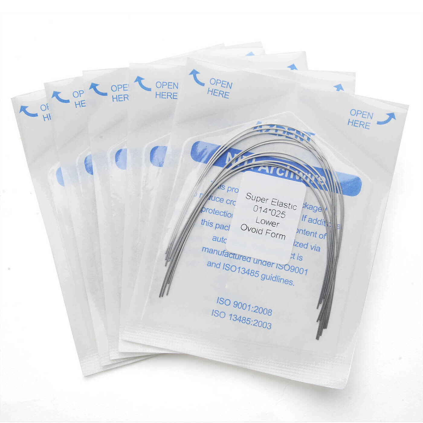 Dental Ortho Super Elastic Niti Arch Wires Rectangular Ovoid Form All Size
