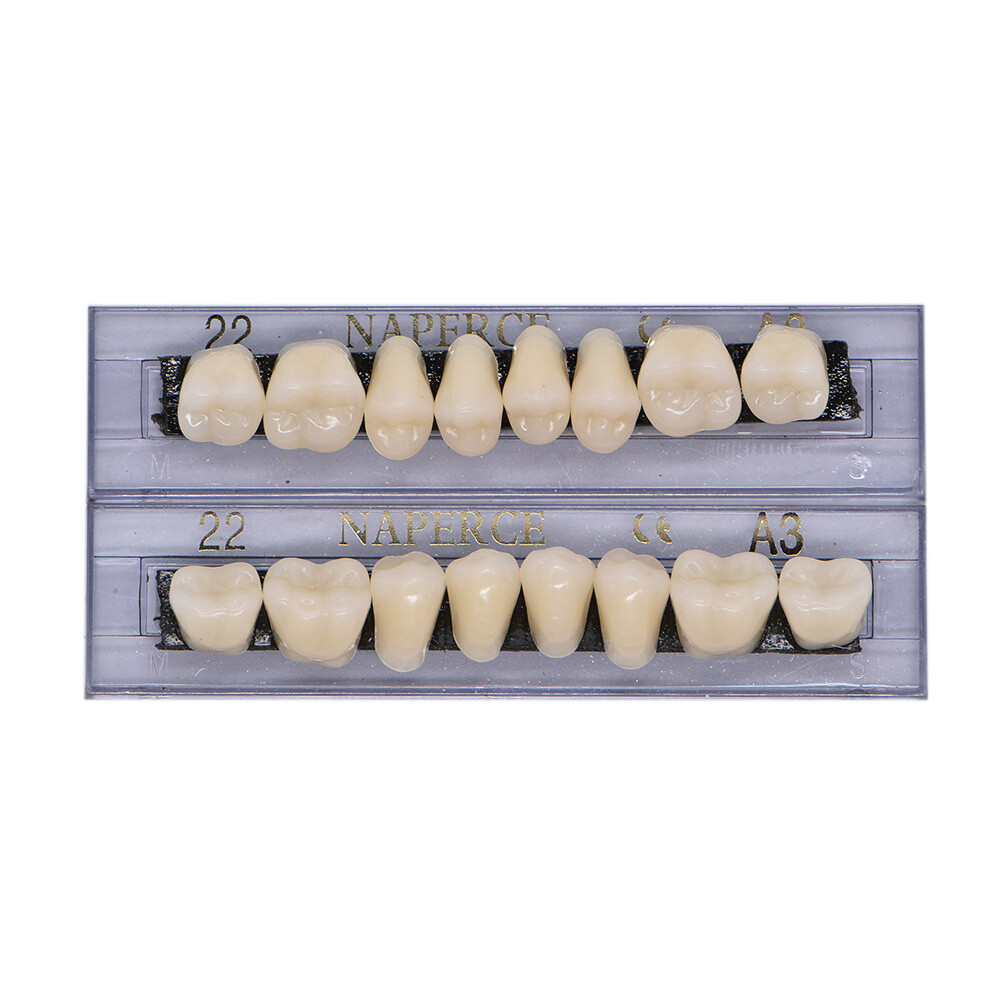 168PC Acrylic Resin Denture #22 Dental Upper Lower Shade A3 Teeth Set US