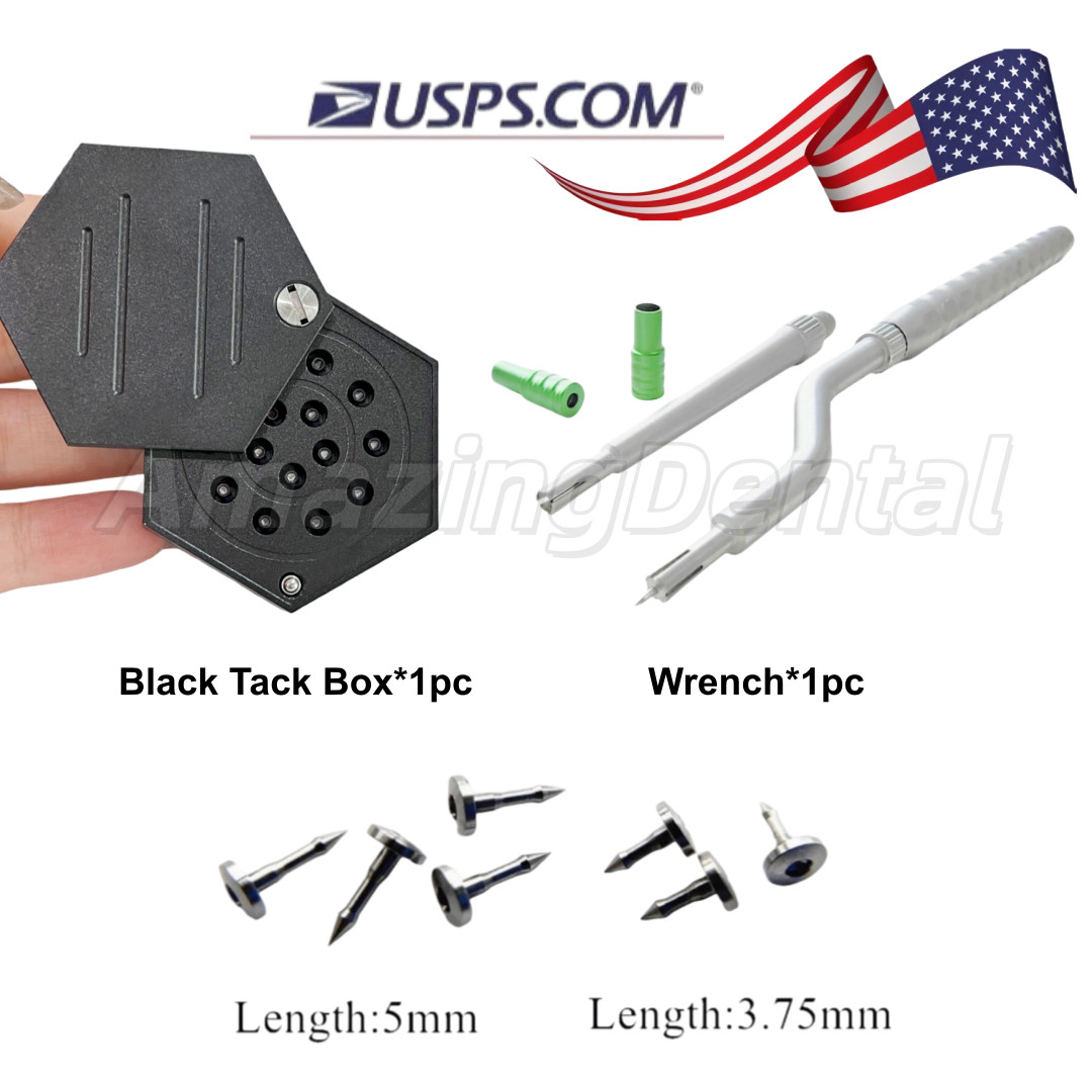 Dental Titanium Tack Pins Membrane Tac Fixation Titanium Pin System Holder USA