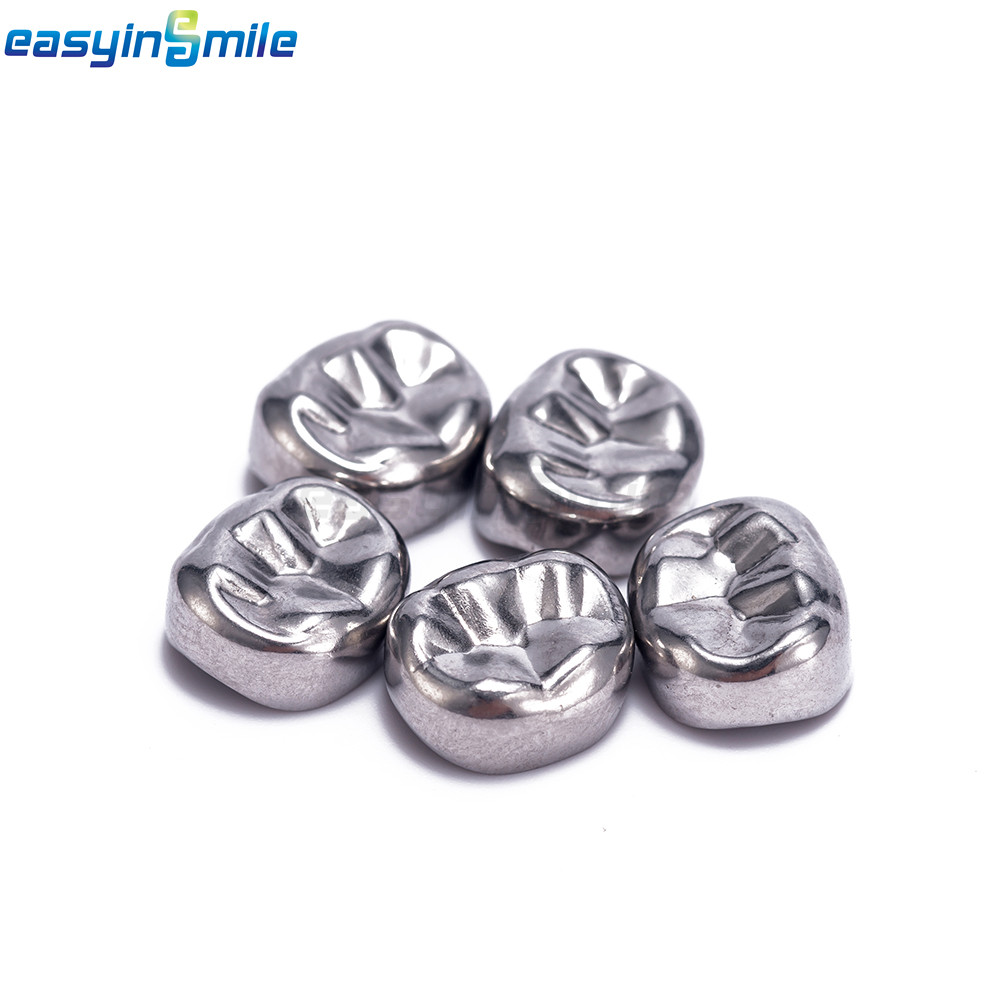 5Pcs/Box Dental Crown For Kids Molar Teeth Stainless Steel All Sizes EASYINSMILE