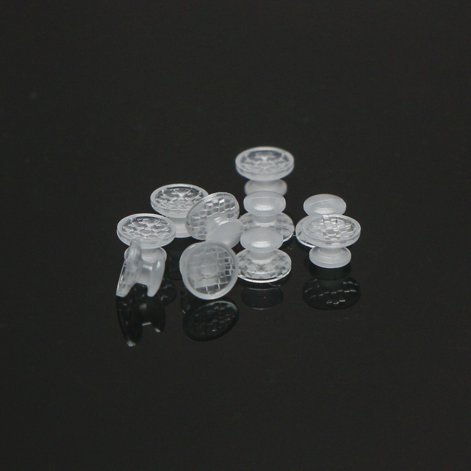 Dental Orthodontic Bondable Clear Ceramic Lingual Button Round/Rectangular Bases