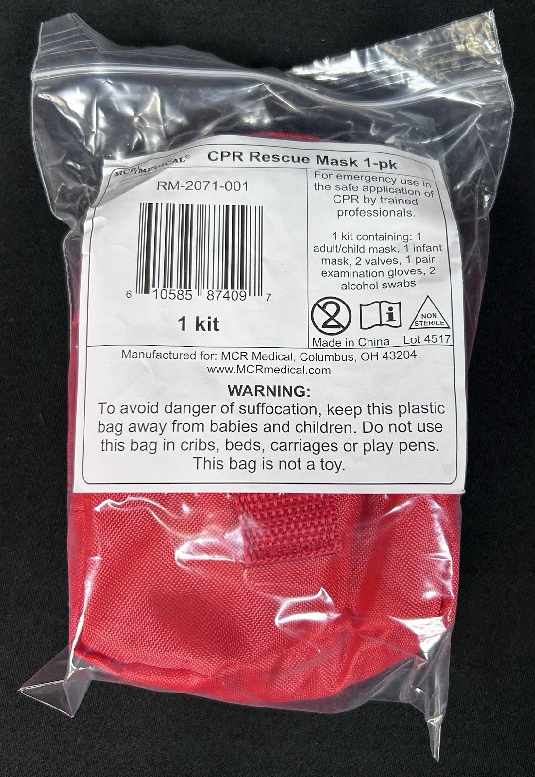 CPR Rescue Mask Kit 10-pack RM-2071-010 MCR Medical