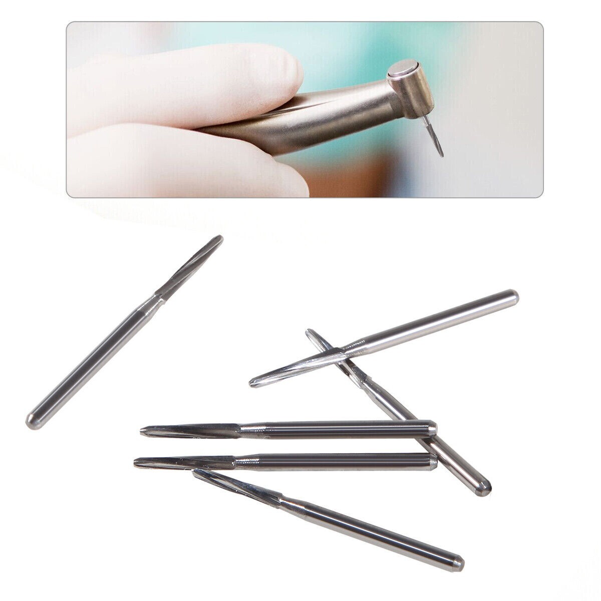 Dental Zekrya Carbide Tungsten Bone Cutters Finishing Burs FG 28mm/25mm USA