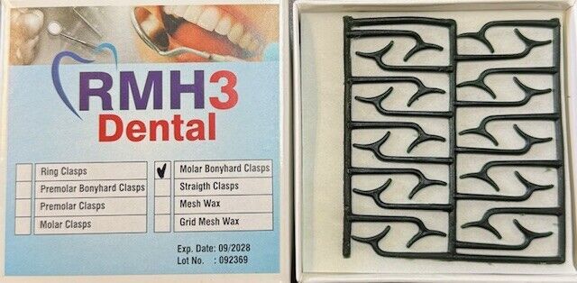 RMH3 Dental Molar Bonyhard Clasps Green 10/pk