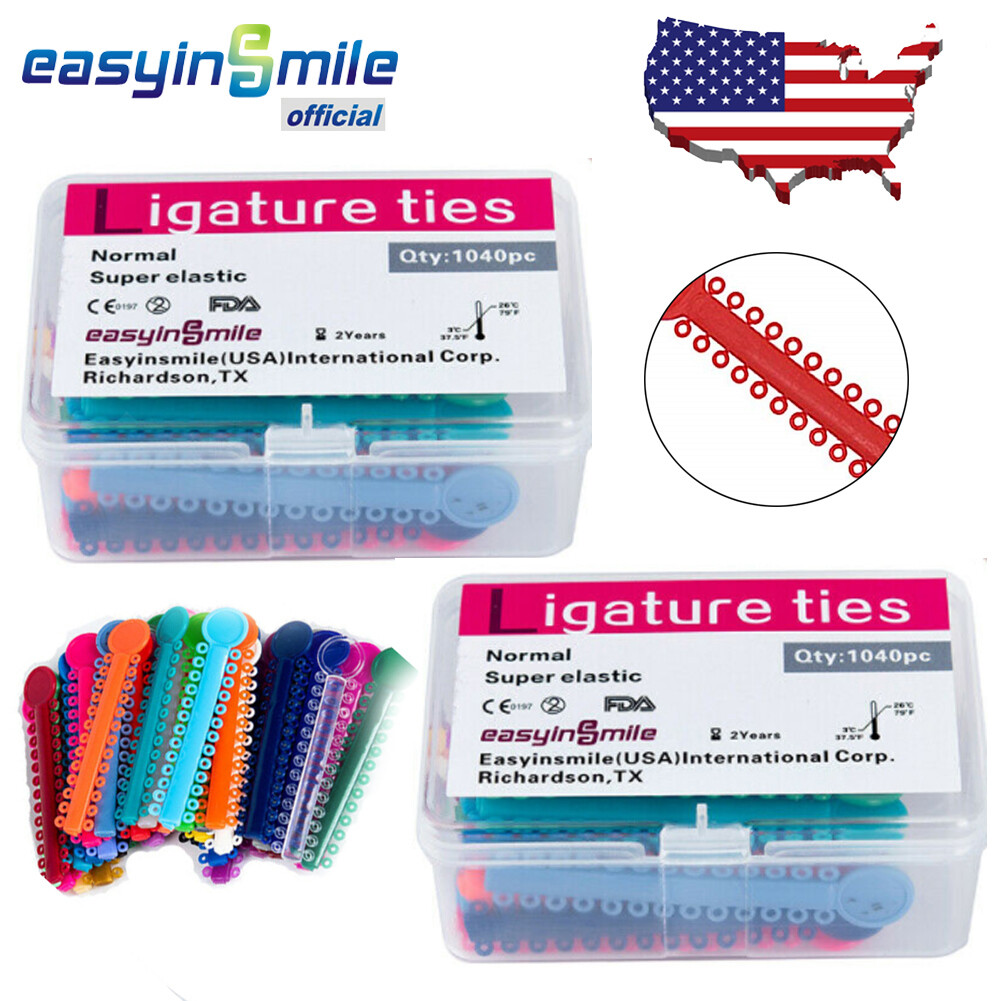 2x Dental Orthodontic Braces Ligature Ties Elastic Rubber Bands Easyinsmile