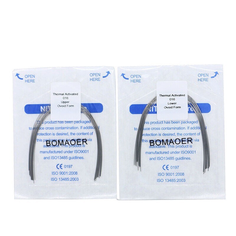 5-200PACKS Dental Orthodontic Thermal Activated Round Niti Arch Wires Ovoid Form