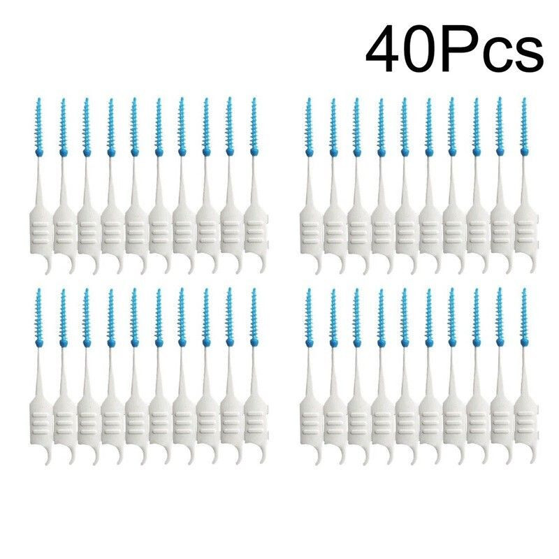 Dental Oral Interdental Teeth Soft Care Tool Cleaning Rubber Floss Gum Brush Kit