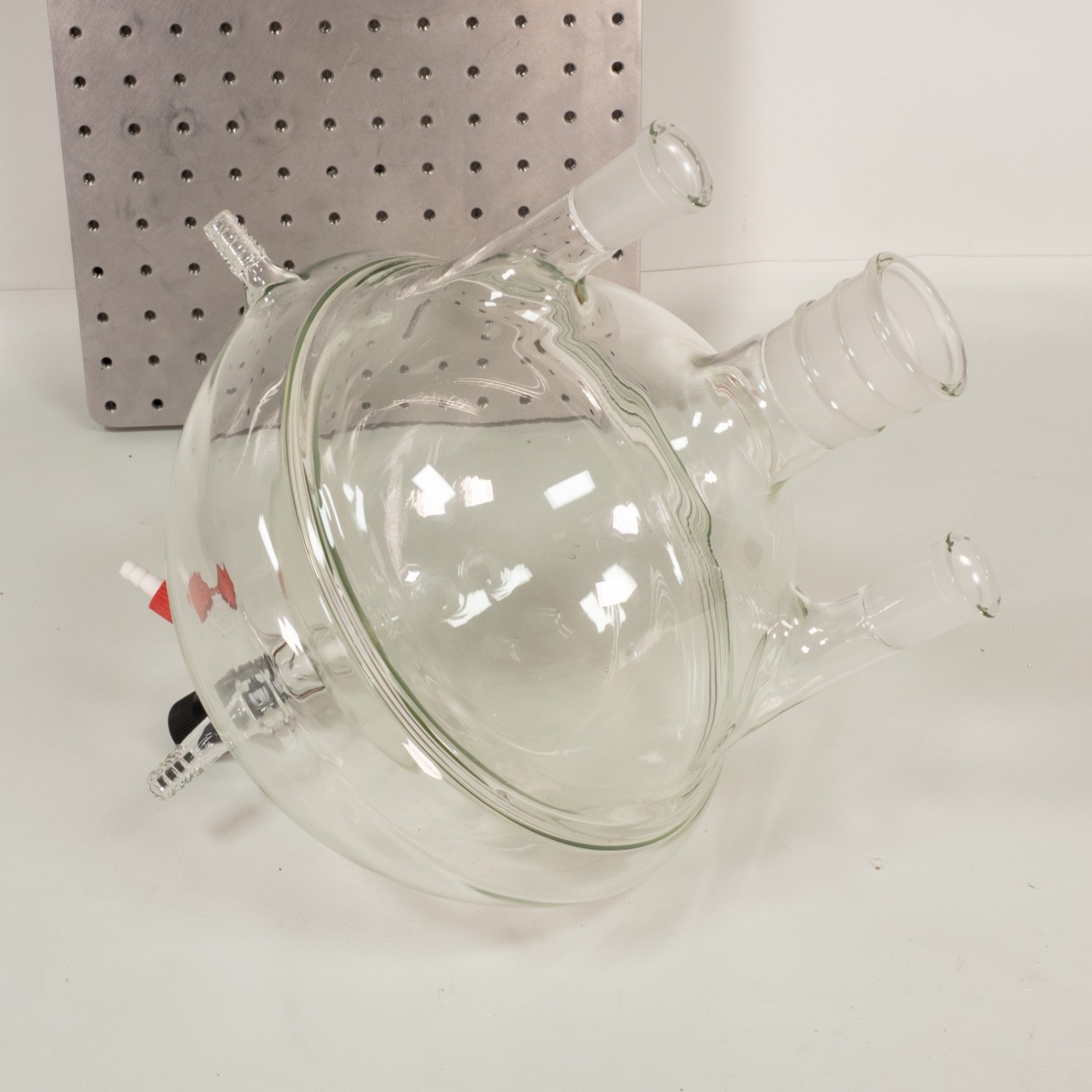 NOS New Sigma-Aldrich 4L Jacketed 3-Neck Reactor Flask Drain Valve PTFE Stopcock
