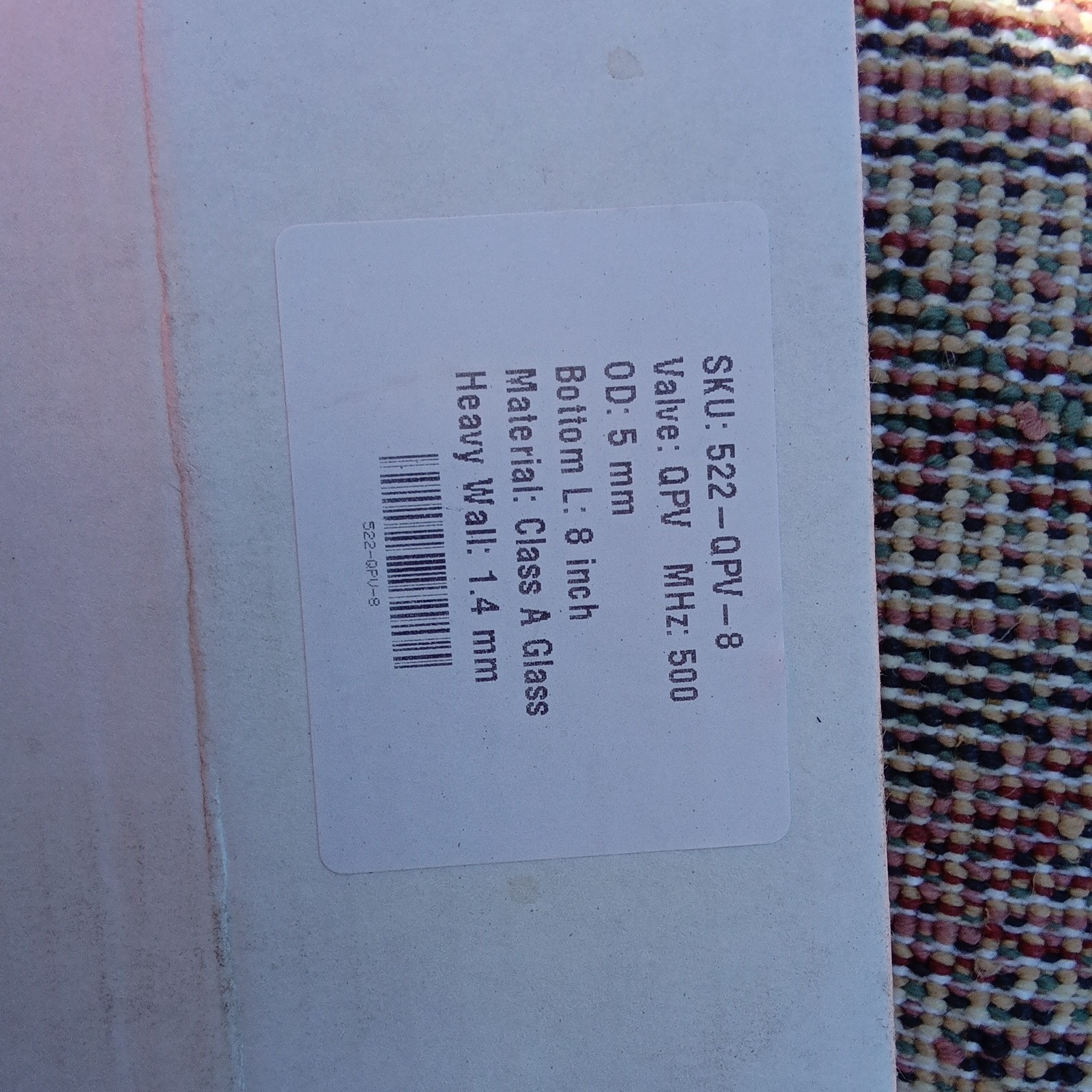 VWR Z562858-1EA 5mm OD Quick Pressure Valve NMR Tube, 8in Length