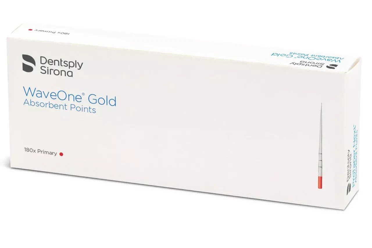 Dentsply Sirona WaveOne Gold Absorbent Paper Points 180/Box (All Sizes)